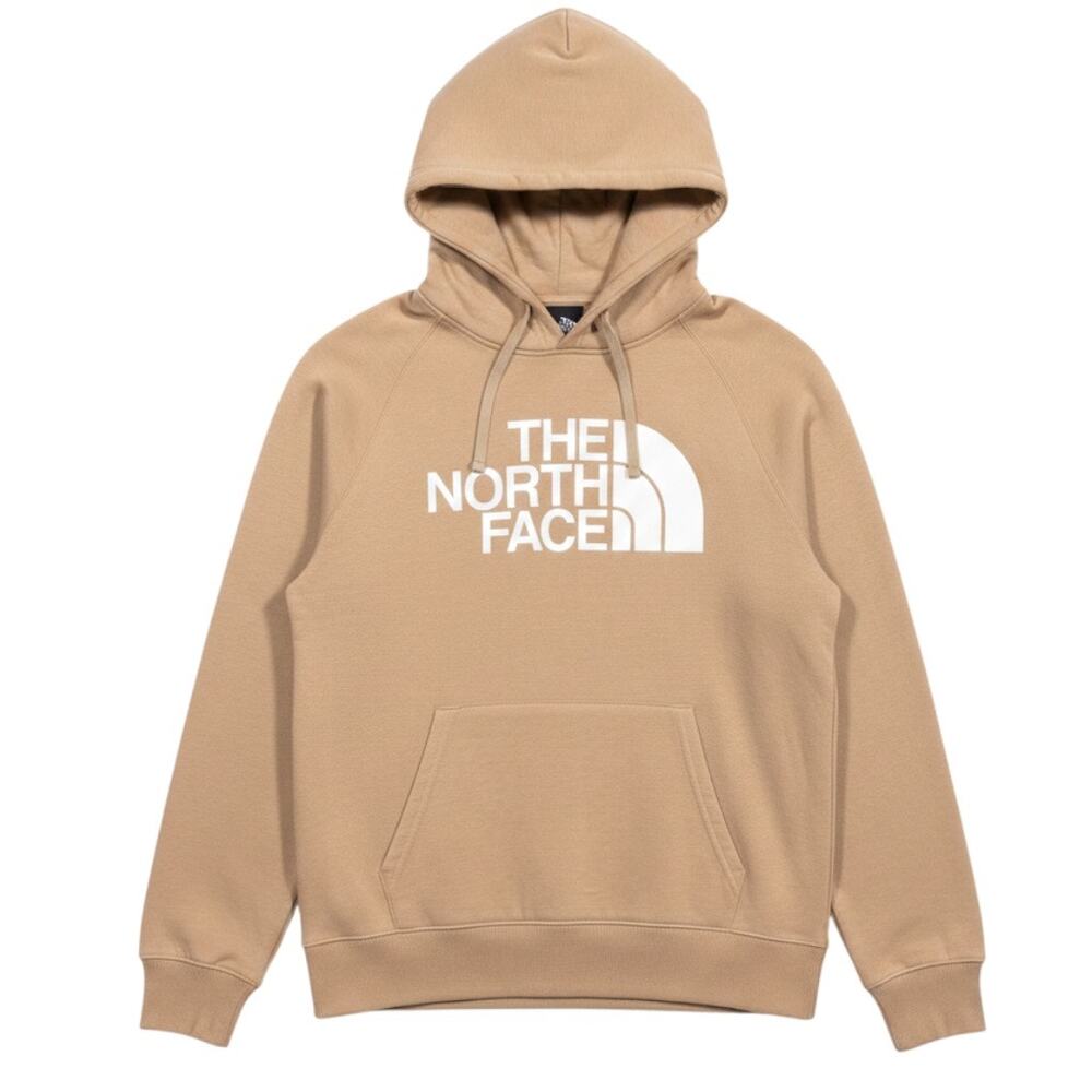 The North Face Women’s Medium Tan Khaki Pullover Hoodie Sweatshirt Logo Gorpcore